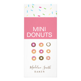 Mini Donuts Bakker Bakkerij Thuisgemaakte Traktati Reclamekaart