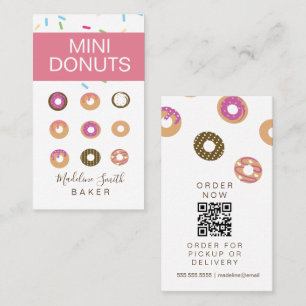 Mini Donuts Bakkerij Thuisgemaakte Traktaties Visitekaartje