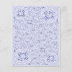 Mini Doubleside paper Pastel blue floral