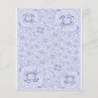 Mini Doubleside paper Pastel blue floral