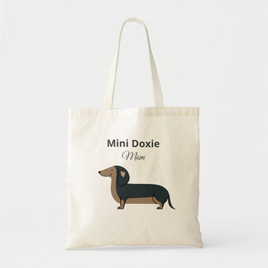 Mini Doxie Moeder Tote Miniatuur Hond Cadeau Bag (Voorkant)