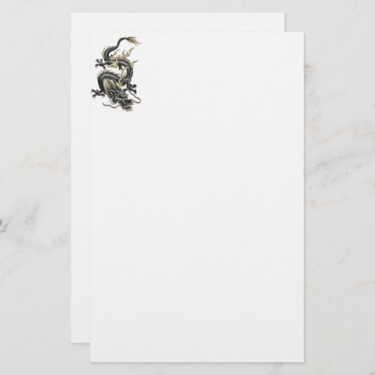 Mini Dragon Briefpapier (Voorkant / Achterkant)