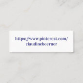 Mini Dragonfly-Visitekaartjes Mini Visitekaartje (Achterkant)