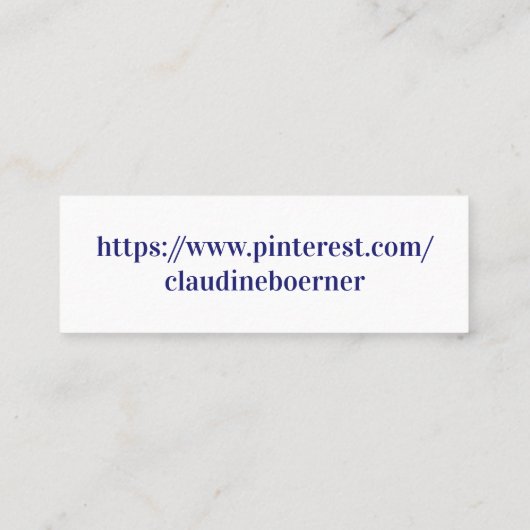 Mini Dragonfly-Visitekaartjes Mini Visitekaartje (Achterkant)