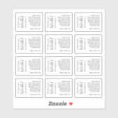 MINI druppelflesje 5ml cuticula olie Minimaal Etik Sticker (Vel)