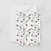 Mini Dusty Waterverf Krans Vrolijk Kerstfeest Foto Notitiekaartje (Achterkant)