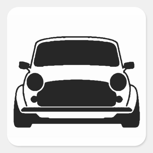 Mini Eenvoudig en eenvoudig Vierkante Sticker (Voorkant)