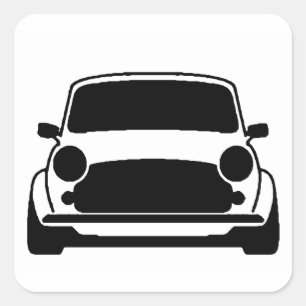 Mini Eenvoudig en eenvoudig Vierkante Sticker
