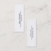 Mini eenvoudig minimalistisch Visitekaartje (Voorkant / Achterkant)