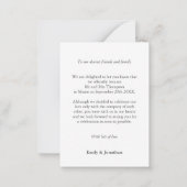 MINI | Eenvoudige aankondiging door ons (Achterkant)