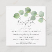 MINI | Eenvoudige eucalyptus bruiloft receptie Det Informatiekaartje (Voorkant)