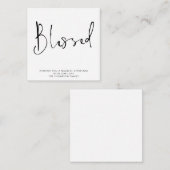 MINI | Eenvoudige scriptloze zwarte feestdag Notitiekaartje (Voorkant / Achterkant)