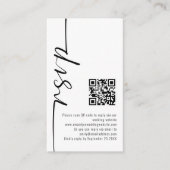 Mini Elegant Calligraphy QR Code Weddenschap RSVP Informatiekaartje (Voorkant)