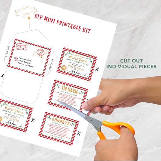 Mini Elf afdrukbare letters Magische Mini Santa El Poster