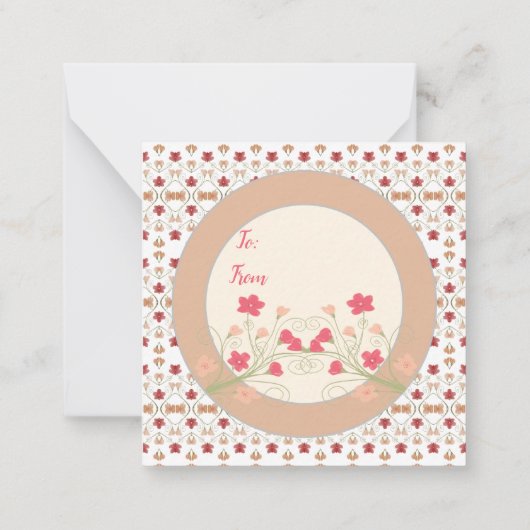 Mini en decoratief met envelop notitiekaartje (Achterkant)