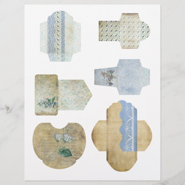 Mini Enveloppen Scrapbook Versiersheet (Voorkant)