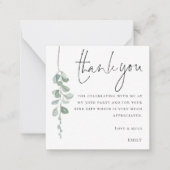 MINI Eucalyptus Foto 30e verjaardag Dank u Notitiekaartje (Voorkant)