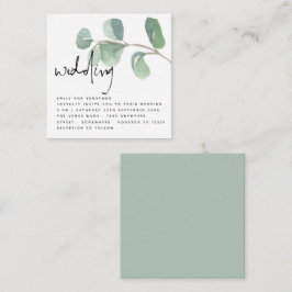 MINI Eucalyptus Informal Script Weddenschap Notitiekaartje