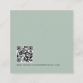 MINI Eucalyptus QR-codescript bruiloft RSVP Informatiekaartje (Achterkant)