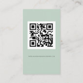 Mini Eucalyptus Script QR Code Weduwschap RSVP Informatiekaartje (Achterkant)
