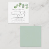 MINI Eucalyptus Wedding Evening Party nodigt uit Notitiekaartje (Voorkant / Achterkant)