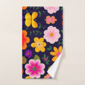 Mini Exotische bloemen bloemenpatroon Bad Handdoek (Handdoek)