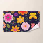 Mini Exotische bloemen bloemenpatroon Bad Handdoek (Handdoek)