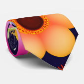 Mini Exotische bloemen bloemenpatroon Stropdas (Opgerold)