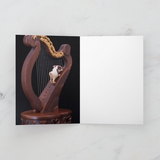 Mini Explorer Harp Greeting Card Kaart (Binnen)