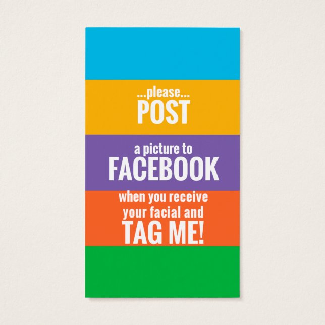 Mini-Facial Instructie Kaart (Achterkant)