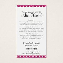 Mini-Facial Instructie Kaart