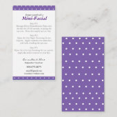 Mini Facial Instruction Card Visitekaartje (Voorkant / Achterkant)