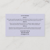 Mini-Facial-kaart Visitekaartje (Achterkant)