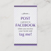 Mini-Facial-kaart Visitekaartje (Achterkant)