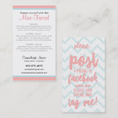 Mini-Facial-kaart Visitekaartje (Voorkant / Achterkant)