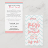 Mini-Facial-kaart Visitekaartje (Voorkant / Achterkant)