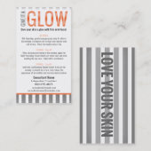 Mini-Faciale Instructiekaart - VERLIES UW HUID Visitekaartje (Voorkant / Achterkant)