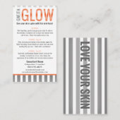 Mini-Faciale Instructiekaart - VERLIES UW HUID Visitekaartje (Voorkant / Achterkant)