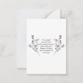 Mini familiefoto wintervakantie notitiekaartje (Achterkant)