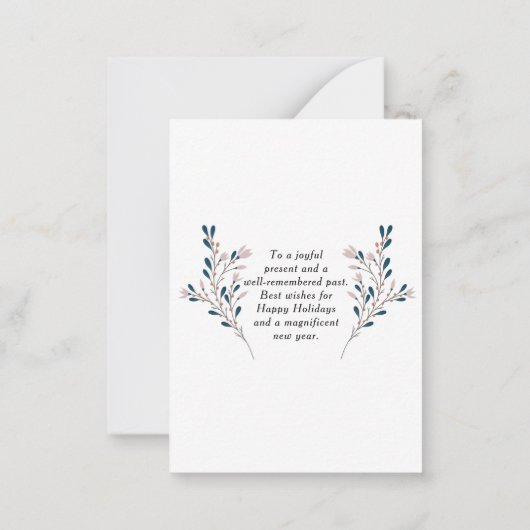 Mini familiefoto wintervakantie notitiekaartje (Achterkant)