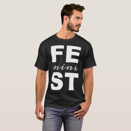mini feministe t-shirt (Voorkant volledig)