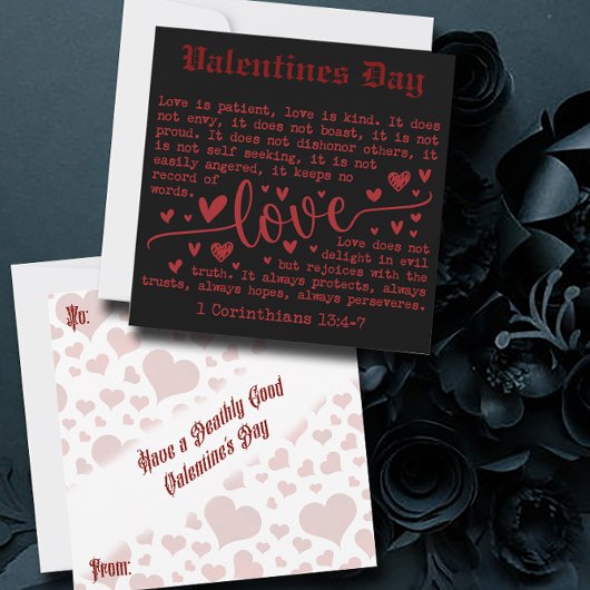 Mini Flat Gotische Liefde Valentijnskaart Kaart