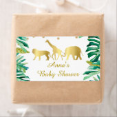 Mini flesetiket oerwoud dieren groen goud baby etiket (Insitu)