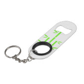Mini Flesopener Met Sleutelhanger Flessenopener (Voorkant Gekanteld)