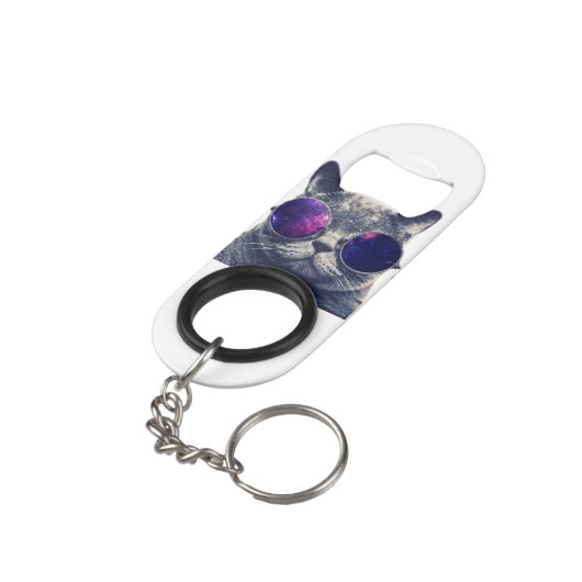 Mini flesopening met Sleutelhanger Mini Flessenopener (Achterkant Gekanteld)