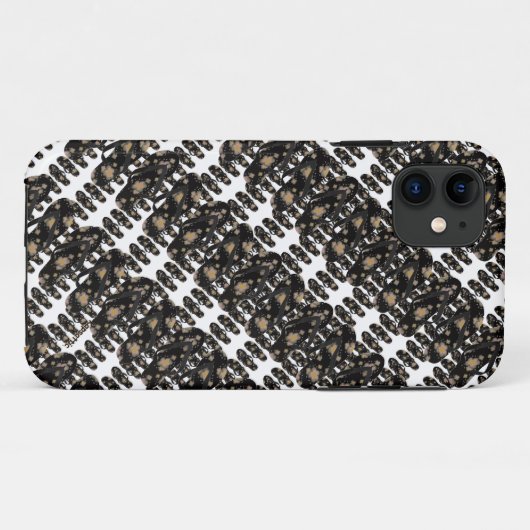 Mini Flip Flop Sandalen Patroon (zwart) Case-Mate iPhone Case (Achterkant (horizontaal))