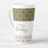 Mini Floral Happy Birthday Latte Mok (Linkerhoek)