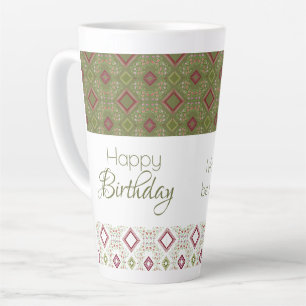 Mini Floral Happy Birthday Latte Mok