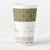 Mini Floral Happy Birthday Latte Mok (Voorkant)