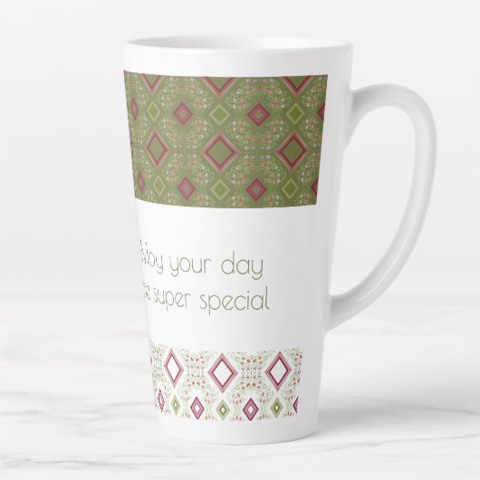 Mini Floral Happy Birthday Latte Mok (Rechts)